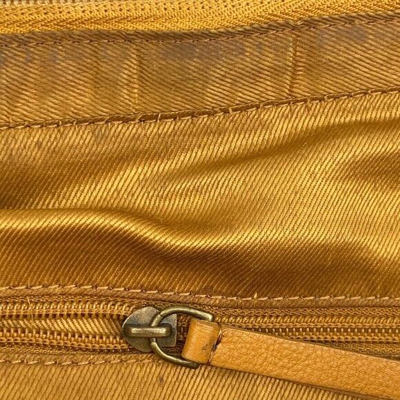 G.H. Bass Leather Purse Tan Brown Tote Bag Shoulder Bag Handbag Carryall - Picture 12 of 16